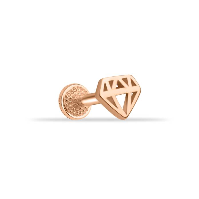 Diamond Model Tragus Piercing - 4
