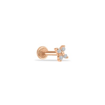 Dört Taşlı Minimal Tragus Piercing - 1