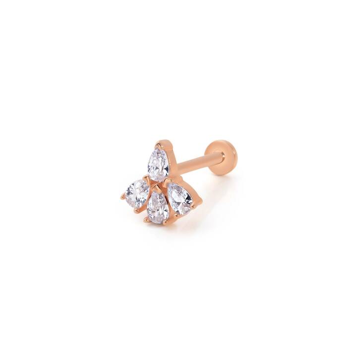 Dörtlü Damla Model Tragus Piercing - 1