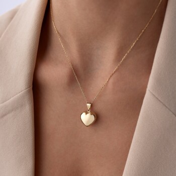 Golden Love Bombe Kalp Kolye - 1