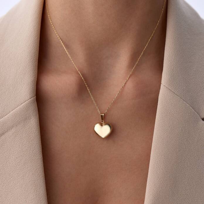 Golden Love Bombe Kalp Kolye - 2
