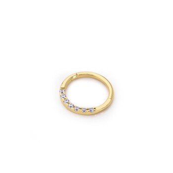 Gömülü Beyaz Taşlı Helix Piercing - 1
