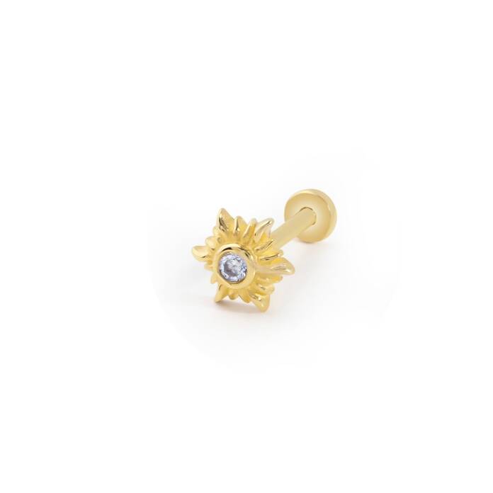 Güneş Model Tektaş Tragus Piercing - 1