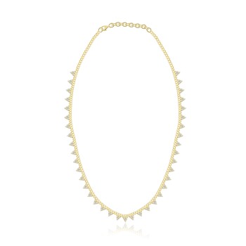 Gurmet Zincire Triangle Taşlı Kolye - 4