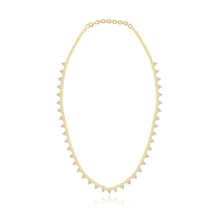 Gurmet Zincire Triangle Taşlı Kolye - 4