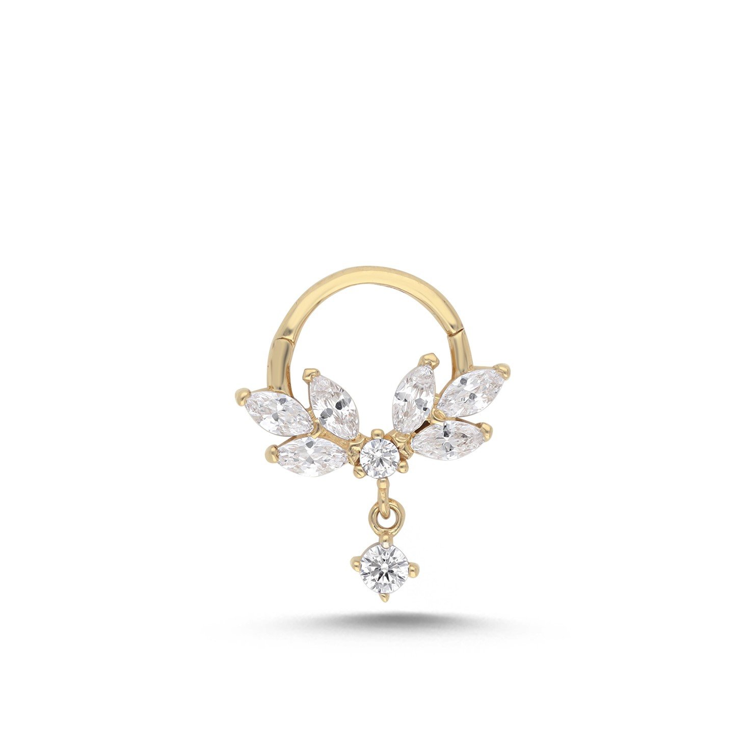Markiz Taşlı Sallantılı Helix Piercing