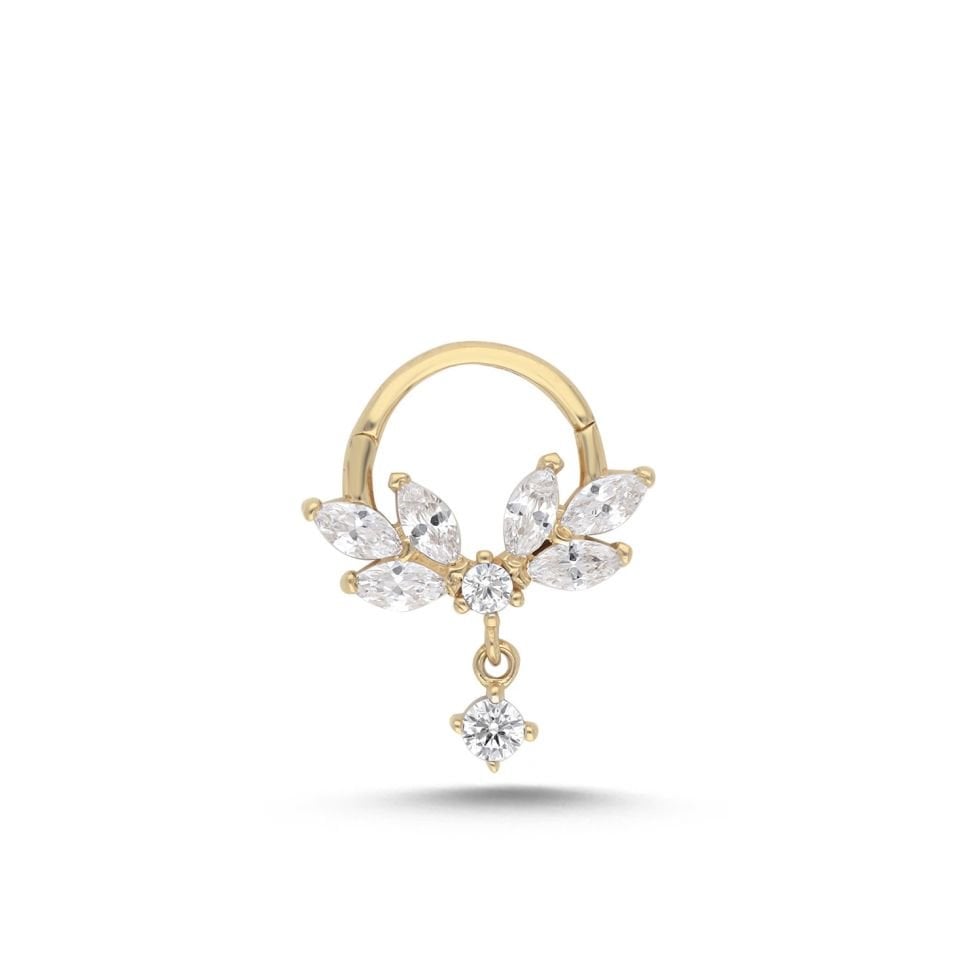 Markiz Taşlı Sallantılı Helix Piercing