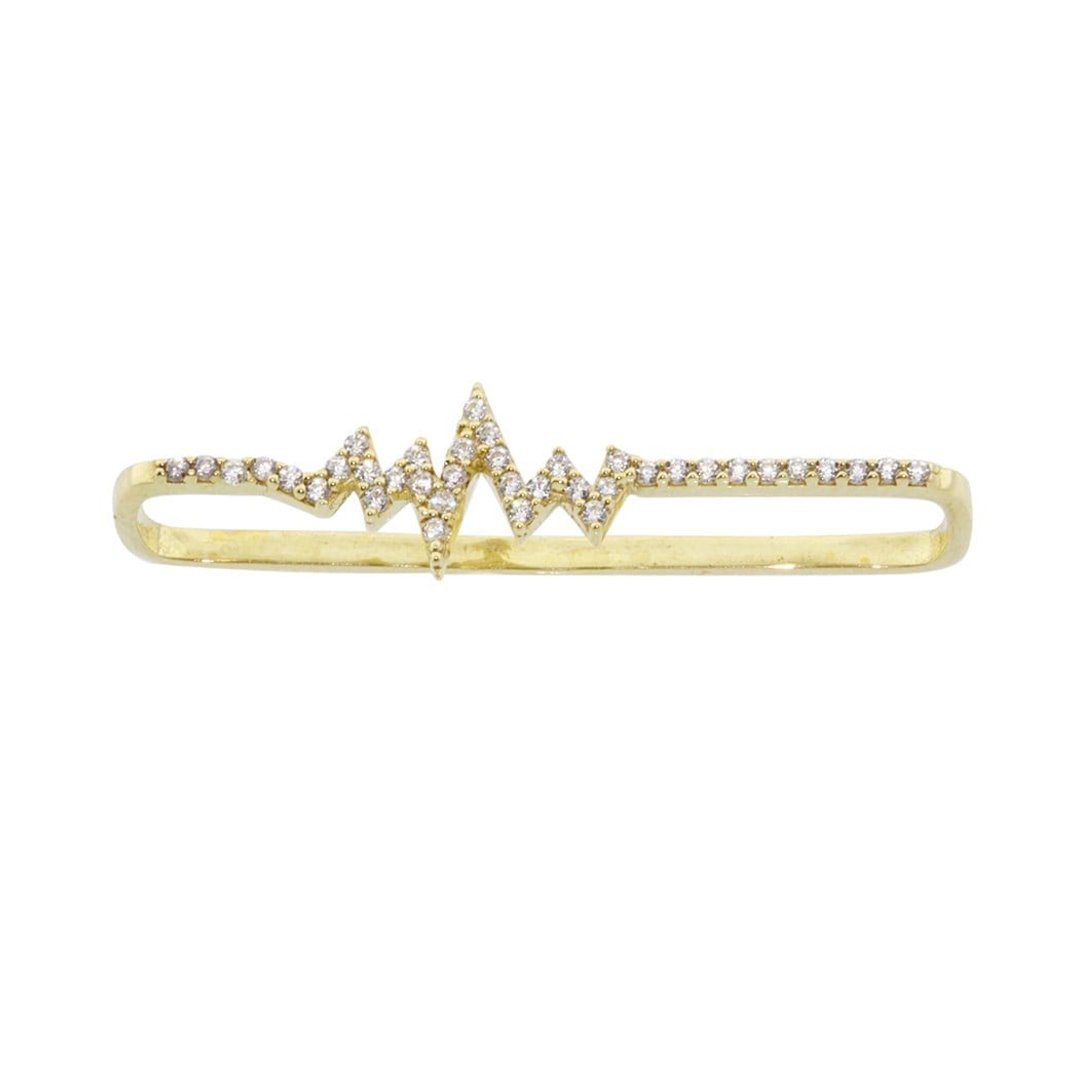 Taşlı Kalp Ritmi Industrial Earcuff