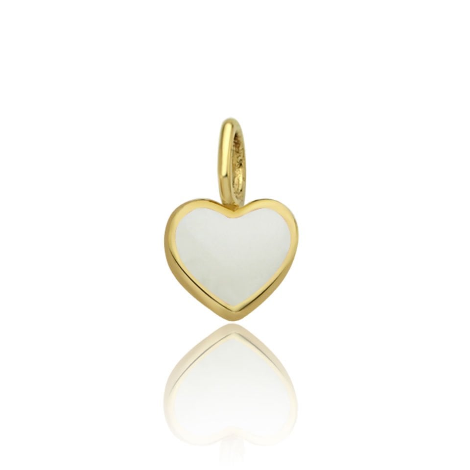 Beyaz Kalp Charm