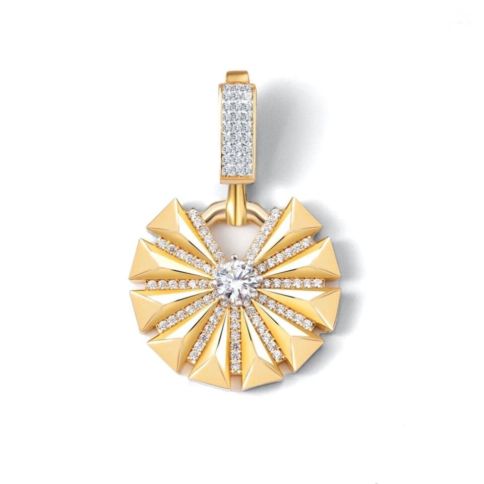 Yuvarlak Taşlı Charm