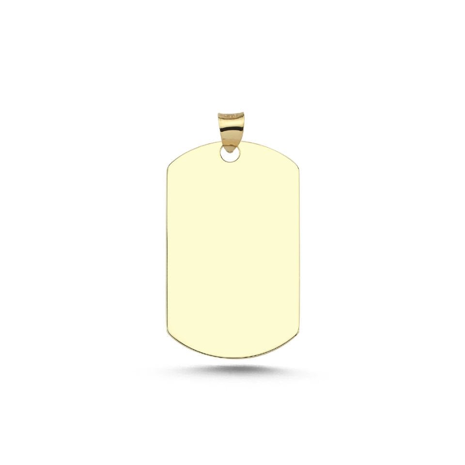 Small Round Plaka Kolye Ucu