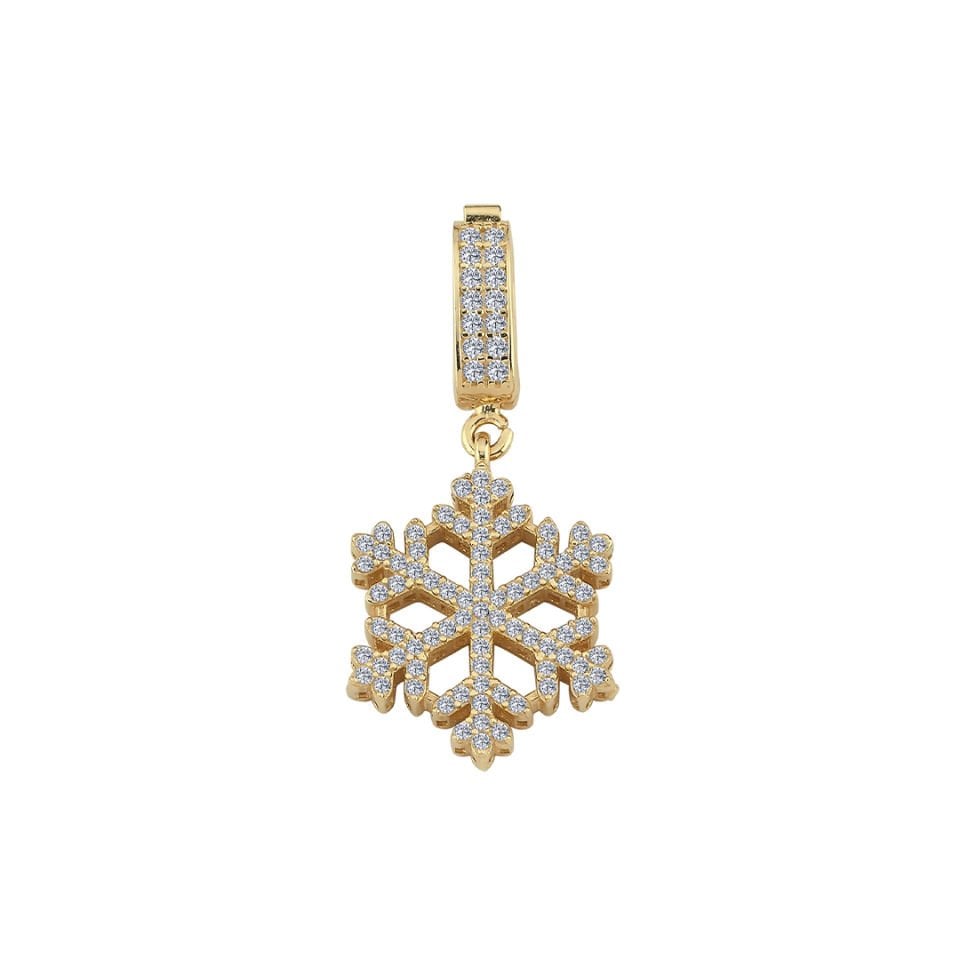 Full Taşlı Kar Tanesi Charm