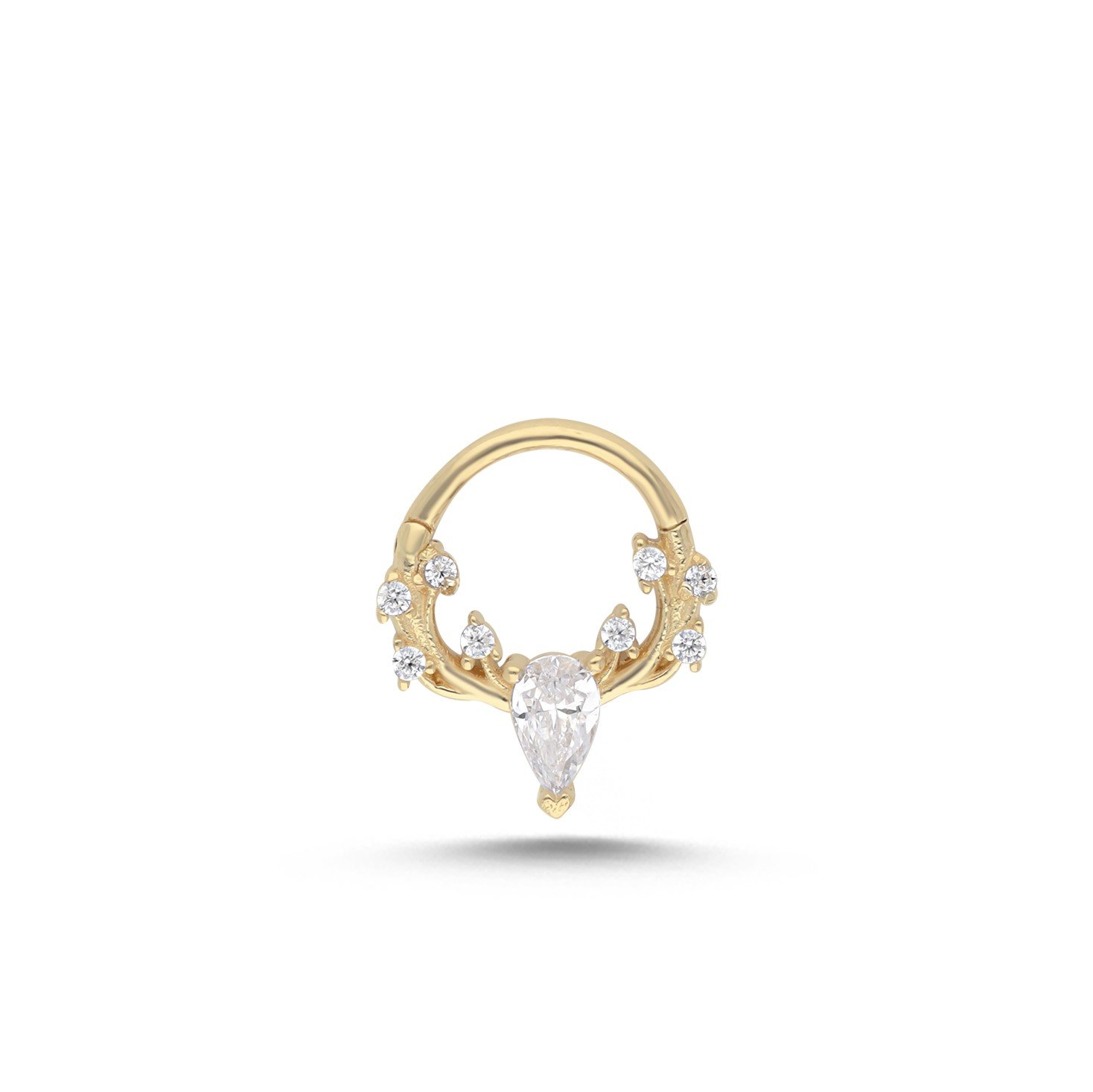 Deer Taşlı Helix Piercing