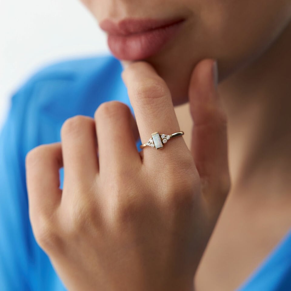 Opal Baget Yüzük