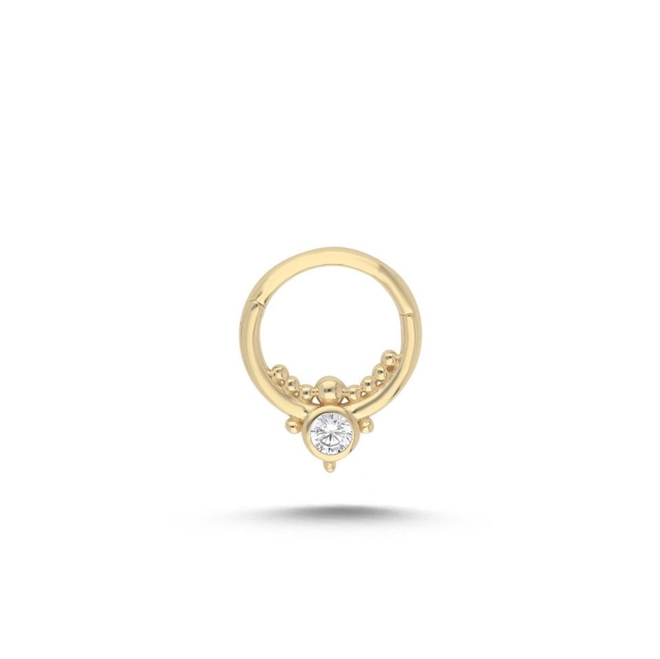 Tektaş Topçuklu Helix Piercing