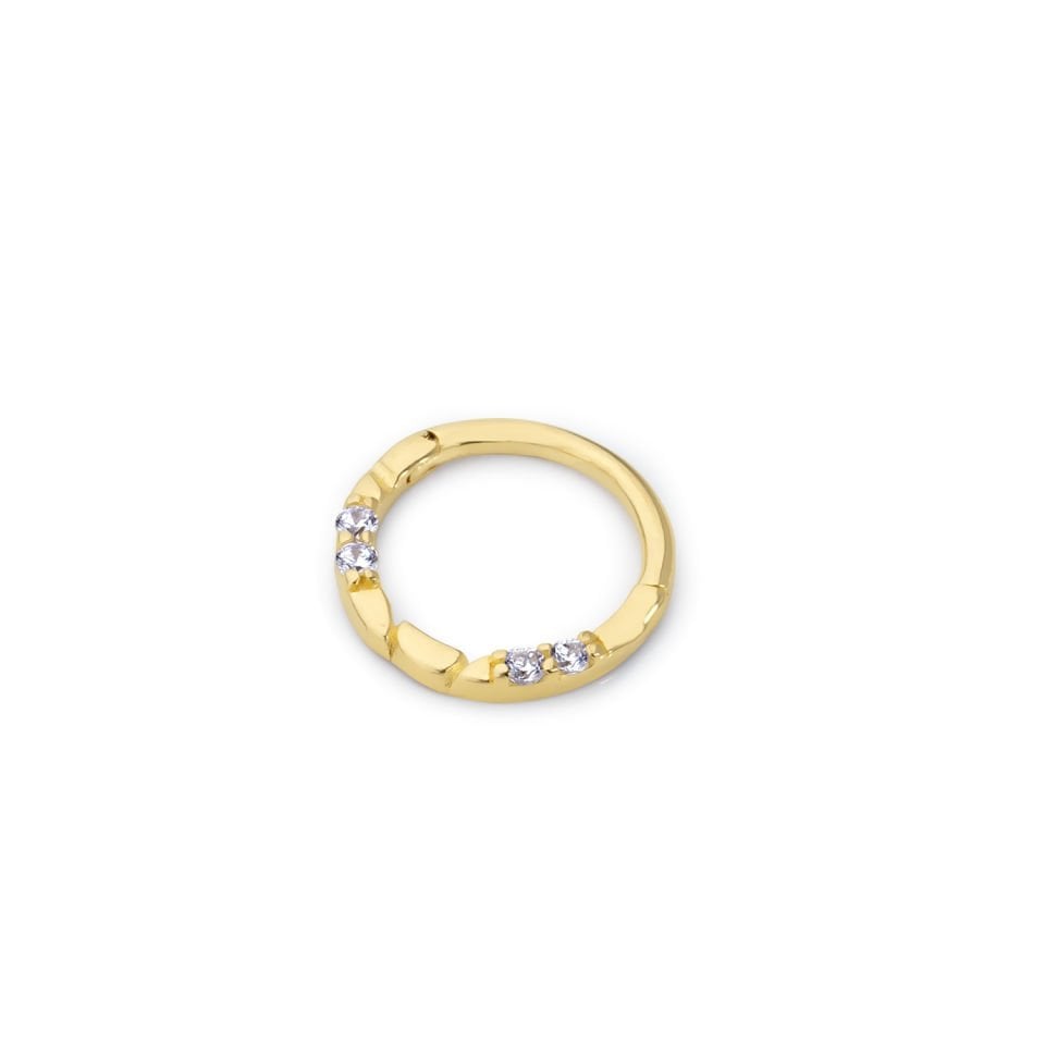 Dörtlü Taş Helix Piercing
