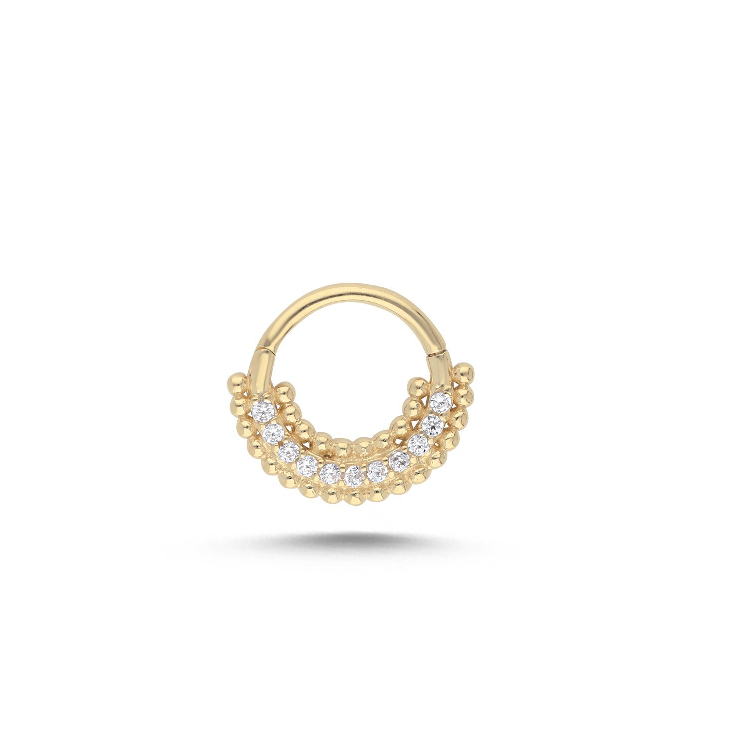 Üç Sıra Taşlı Helix Piercing