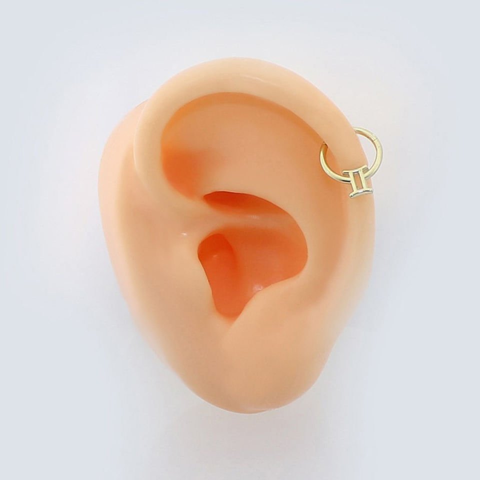 İkizler Burcu Halka Helix Piercing