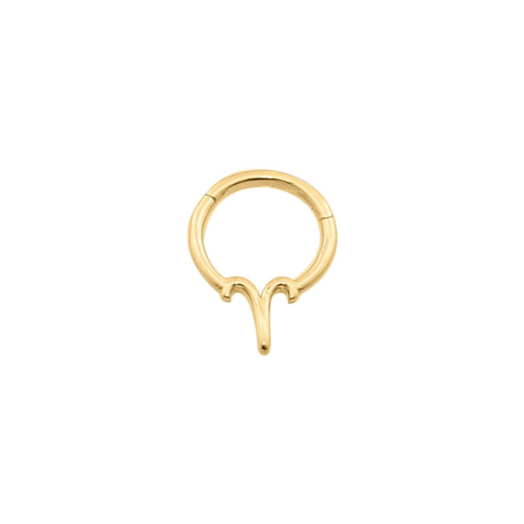 Koç Burcu Halka Helix Piercing
