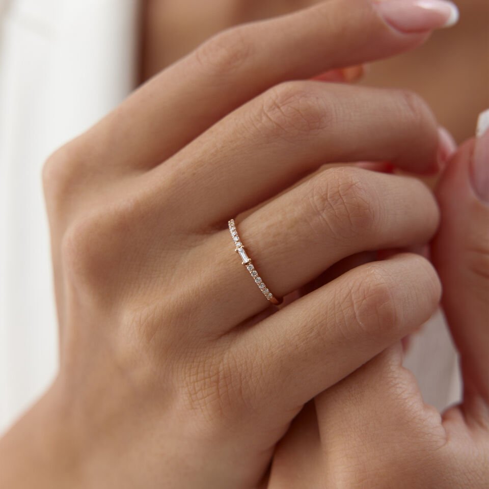 0.13 Ct Pırlanta Düet Yüzük