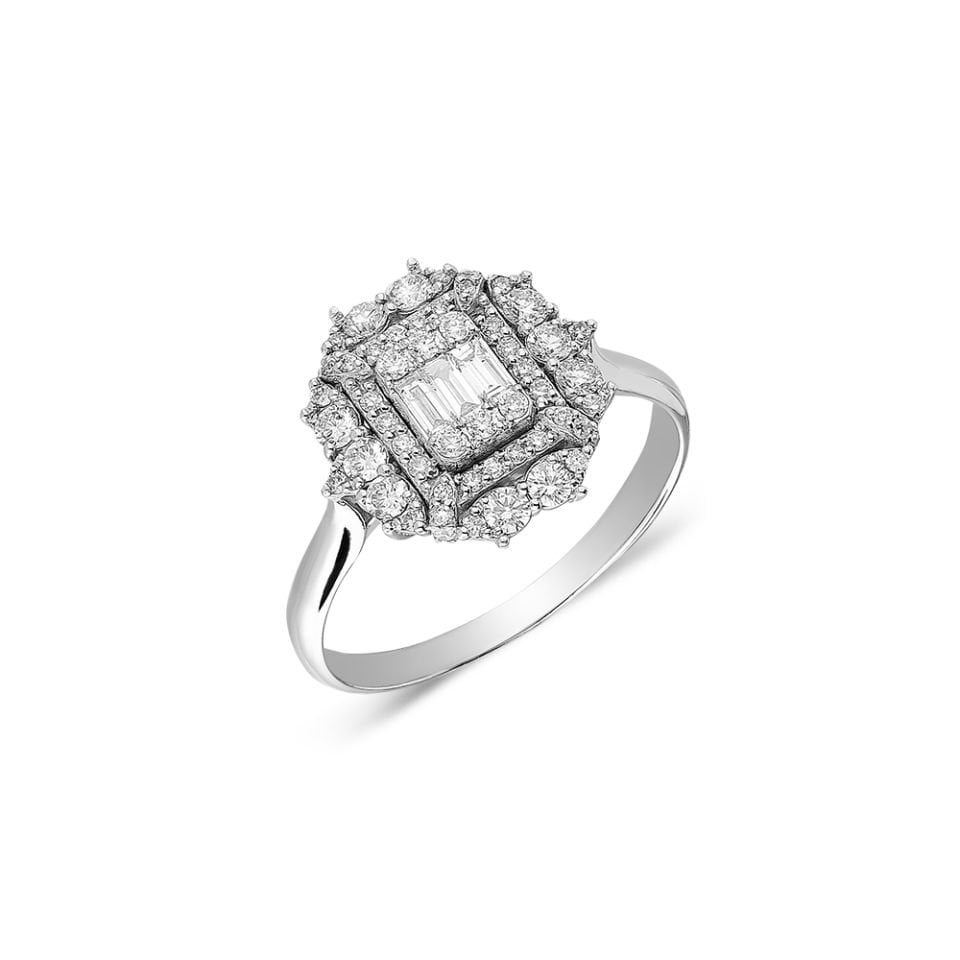 0.26 Ct Pırlanta Che Baget Yüzük