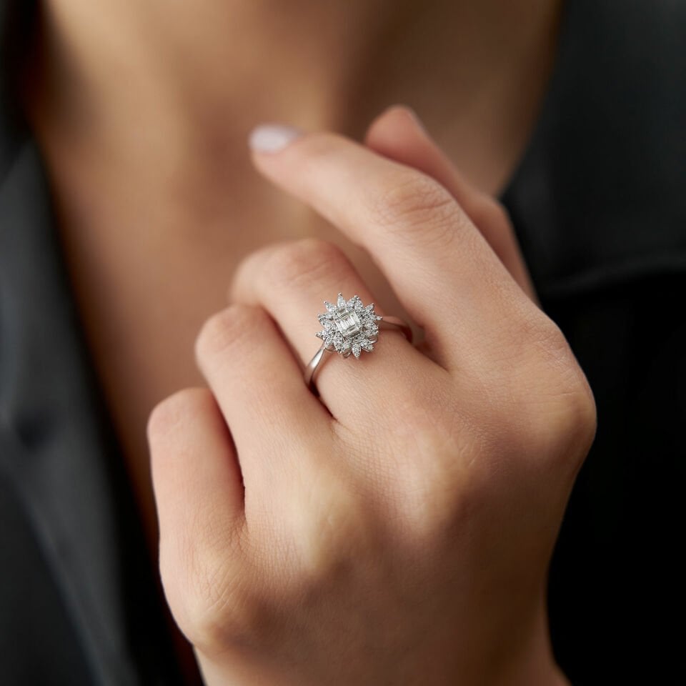0.29 Ct Pırlanta Pi Baget Yüzük