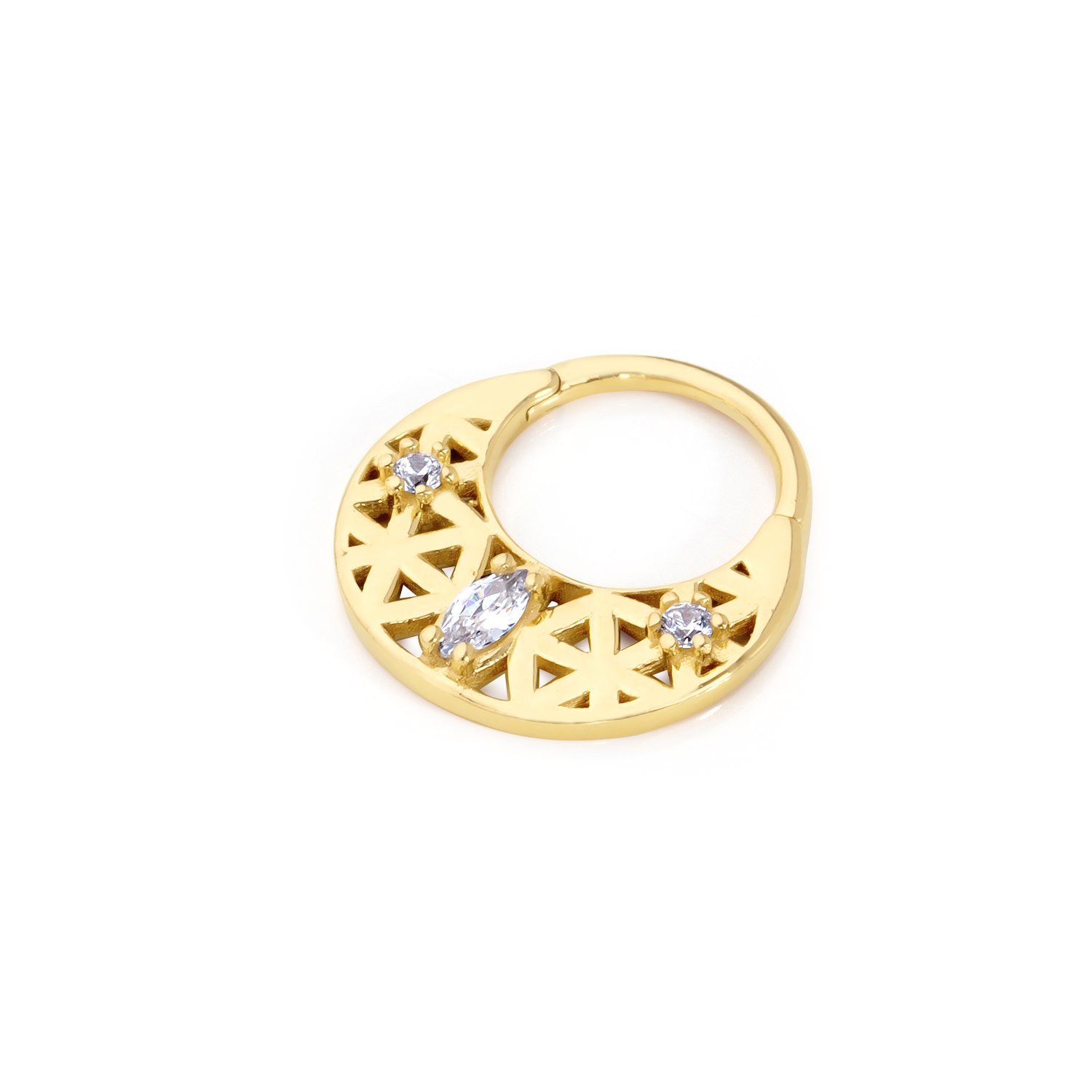 Markiz Taşlı Helix Piercing