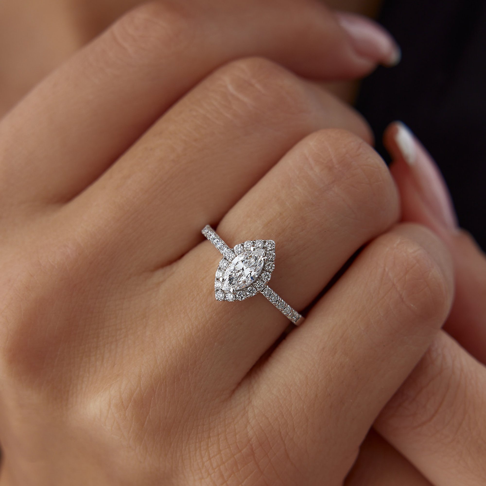 0.55 Ct Pırlanta Markiz Yüzük