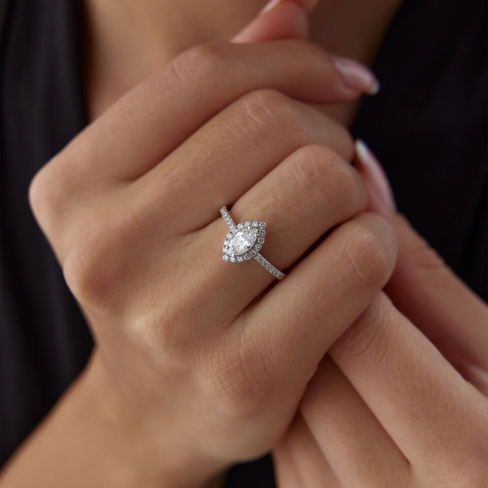 0.55 Ct Pırlanta Markiz Yüzük