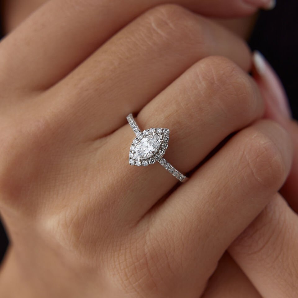 0.55 Ct Pırlanta Markiz Yüzük