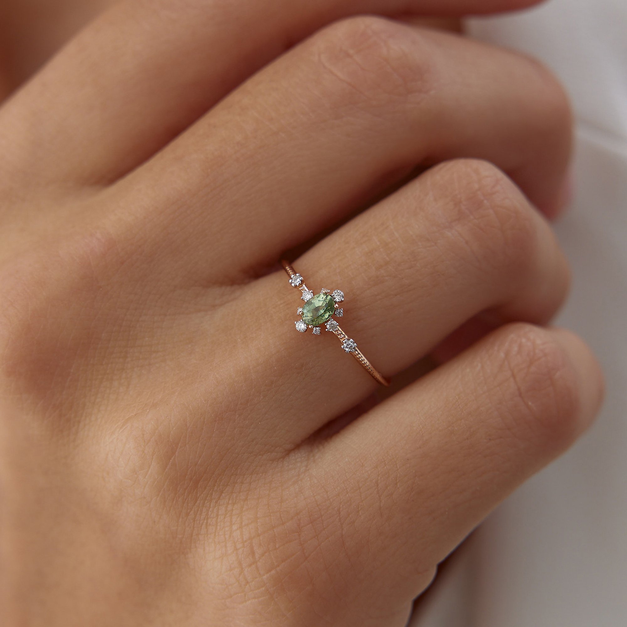 0.20 Ct Pırlanta Green Aeden Yüzük
