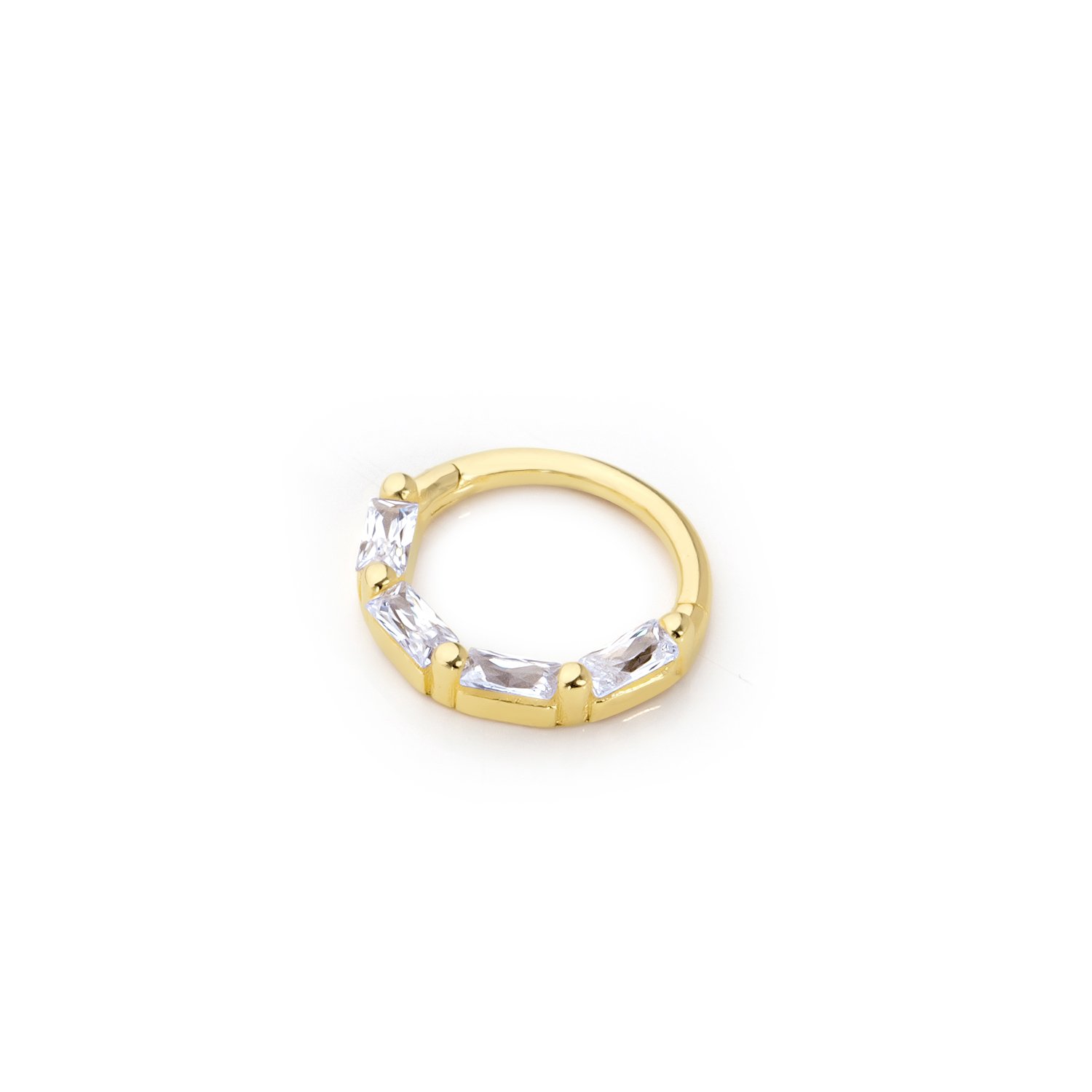 Beyaz Dört Baget Helix Piercing