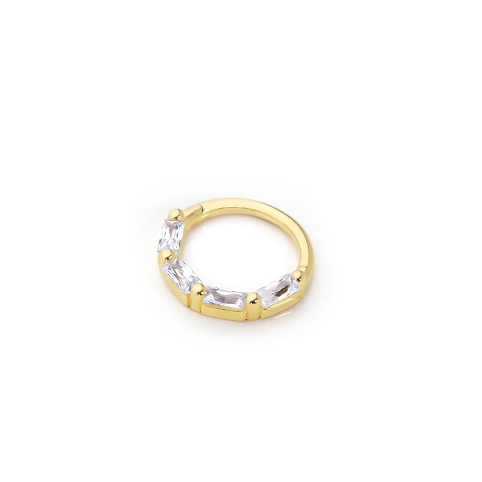 Beyaz Dört Baget Helix Piercing