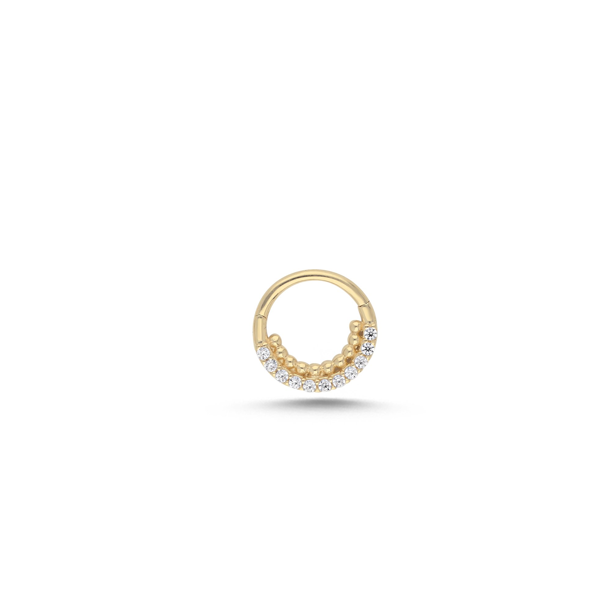 Yarım Tur Taşlı Topik Helix Piercing