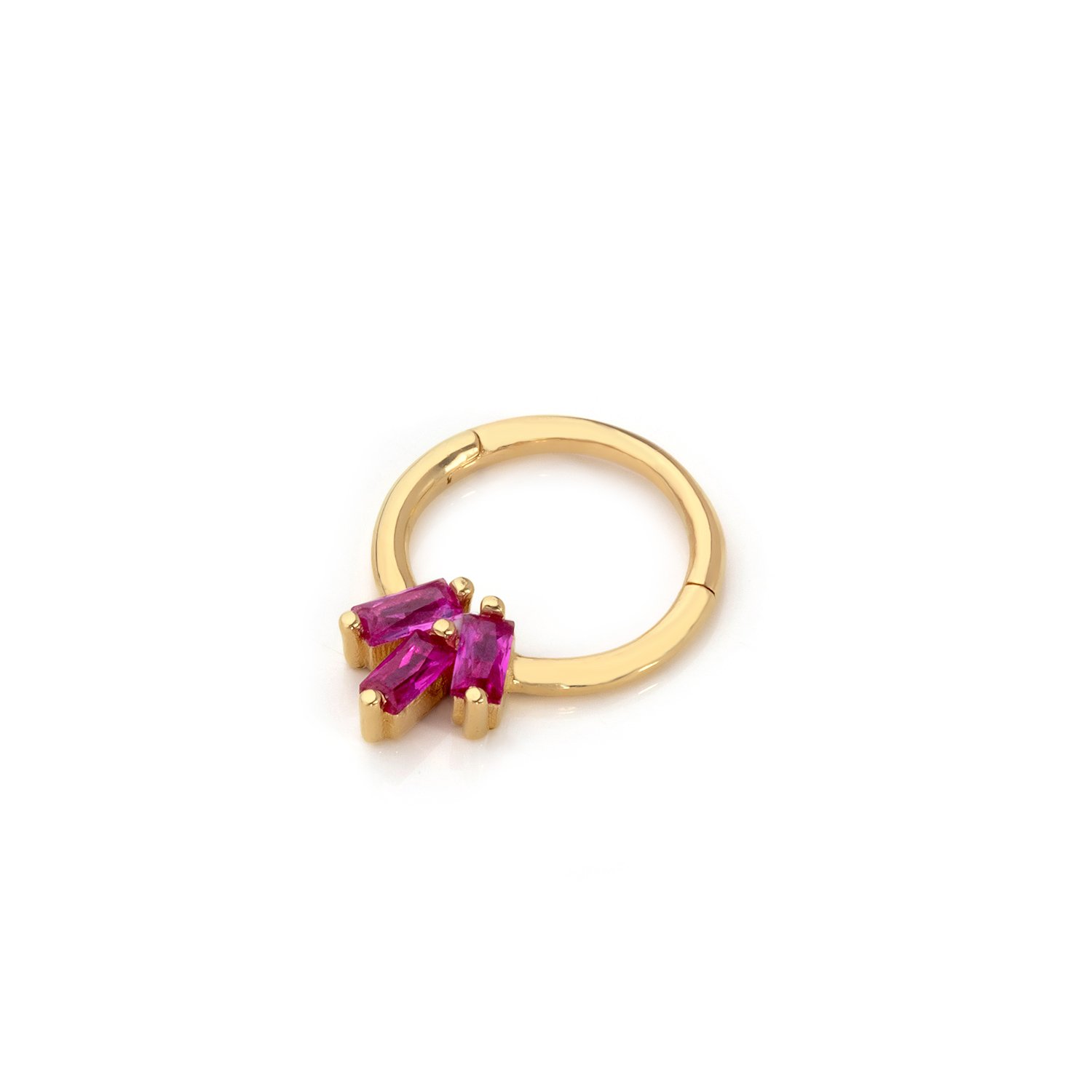 Üçlü Kırmızı Baget Helix Piercing