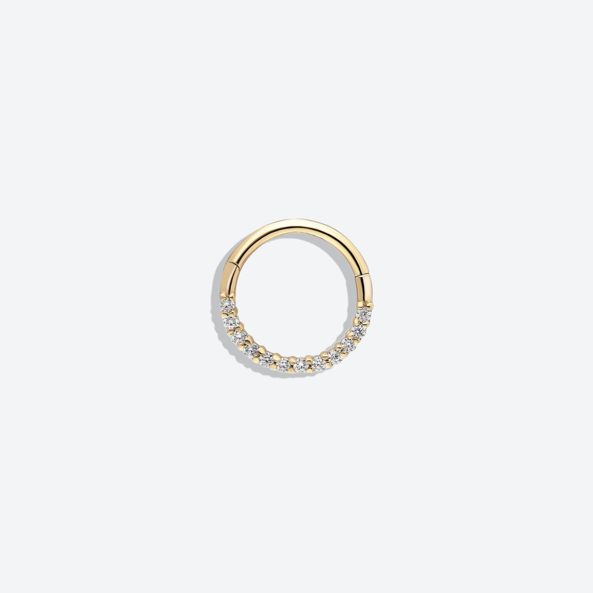 Oniki Beyaz Taşlı Helix Piercing