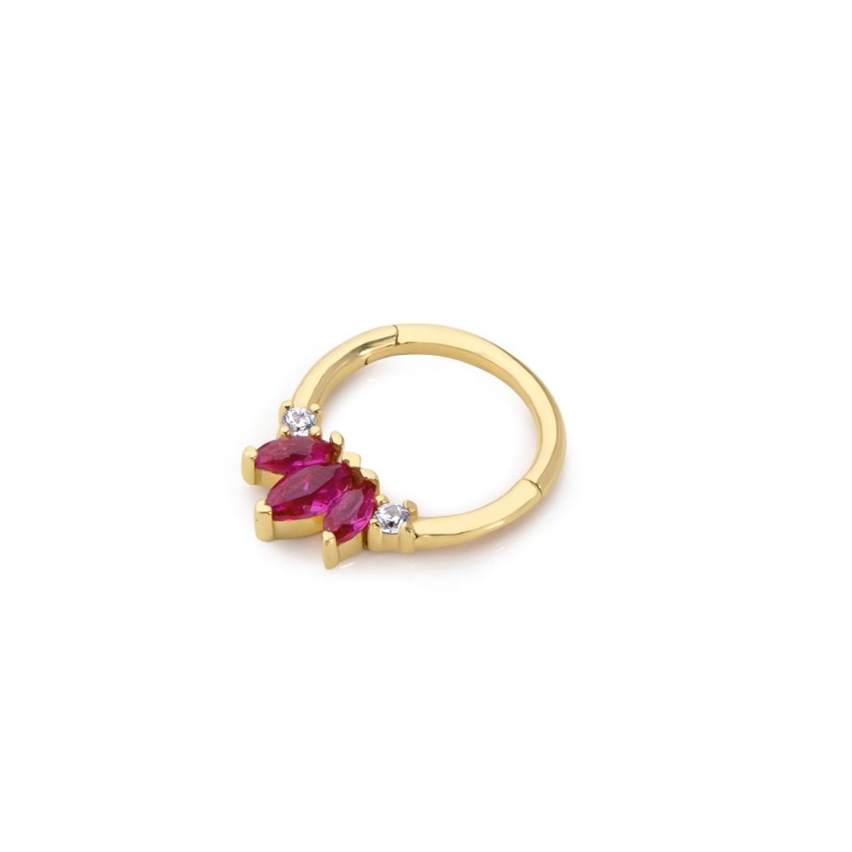Kırmızı Markizli Helix Piercing