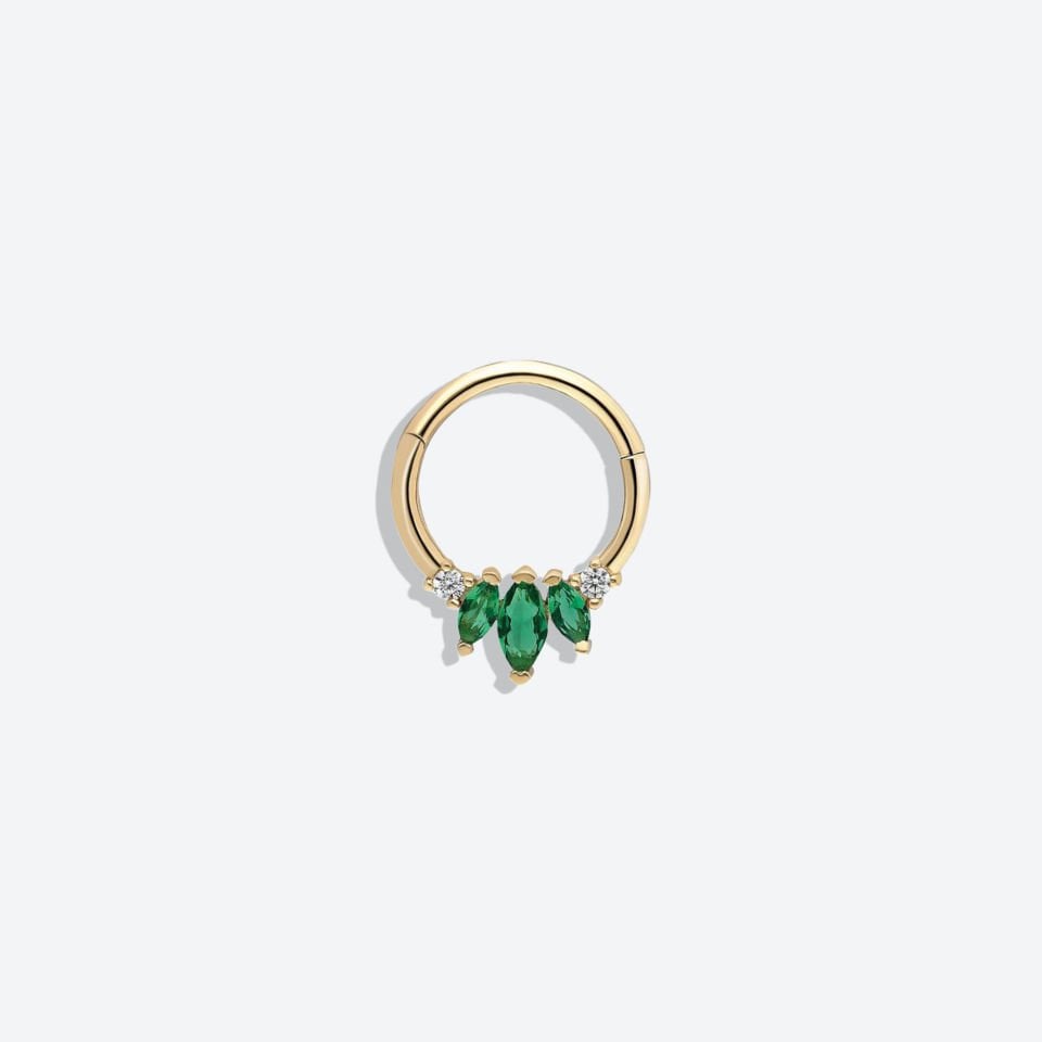 Yeşil Markizli Helix Piercing