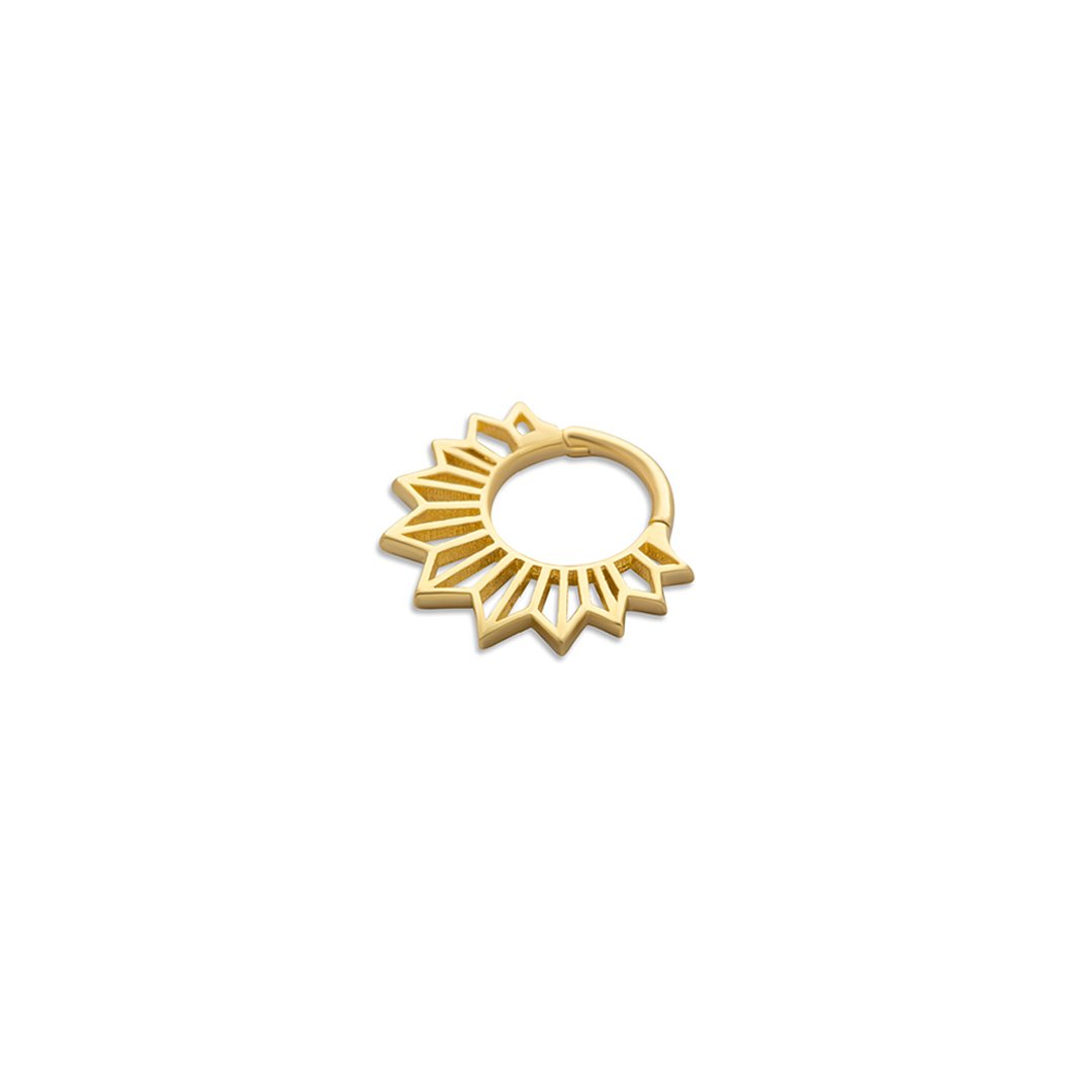 Güneş Motifli Helix Piercing