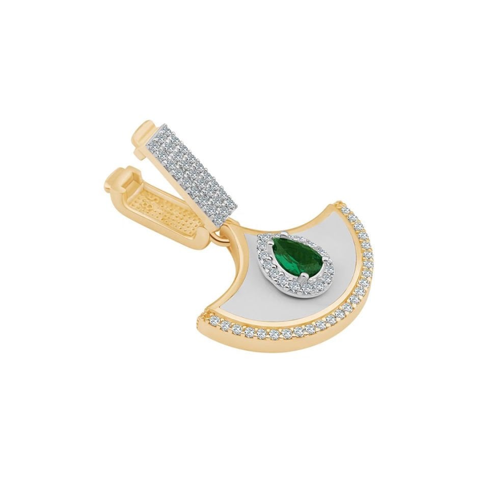 Mineli Yeşil Taşlı Charm