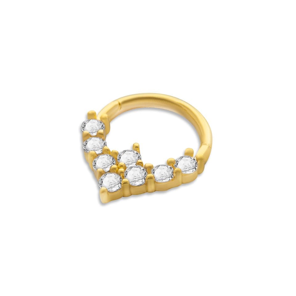 Taşlı V Helix Piercing