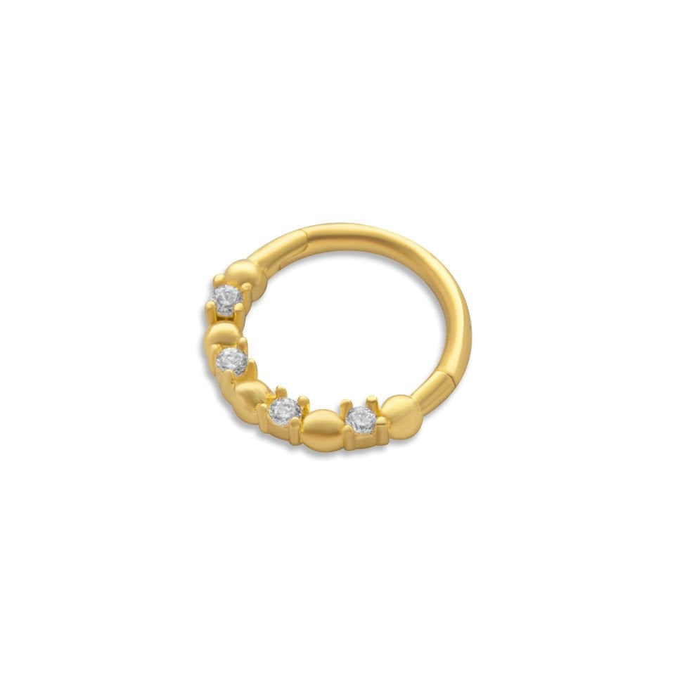 Top Arası Taşlı Helix Piercing
