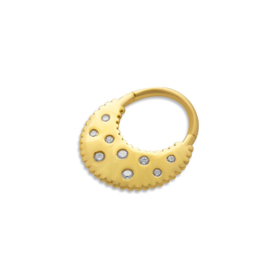 Taşlı Tırtık Helix Piercing