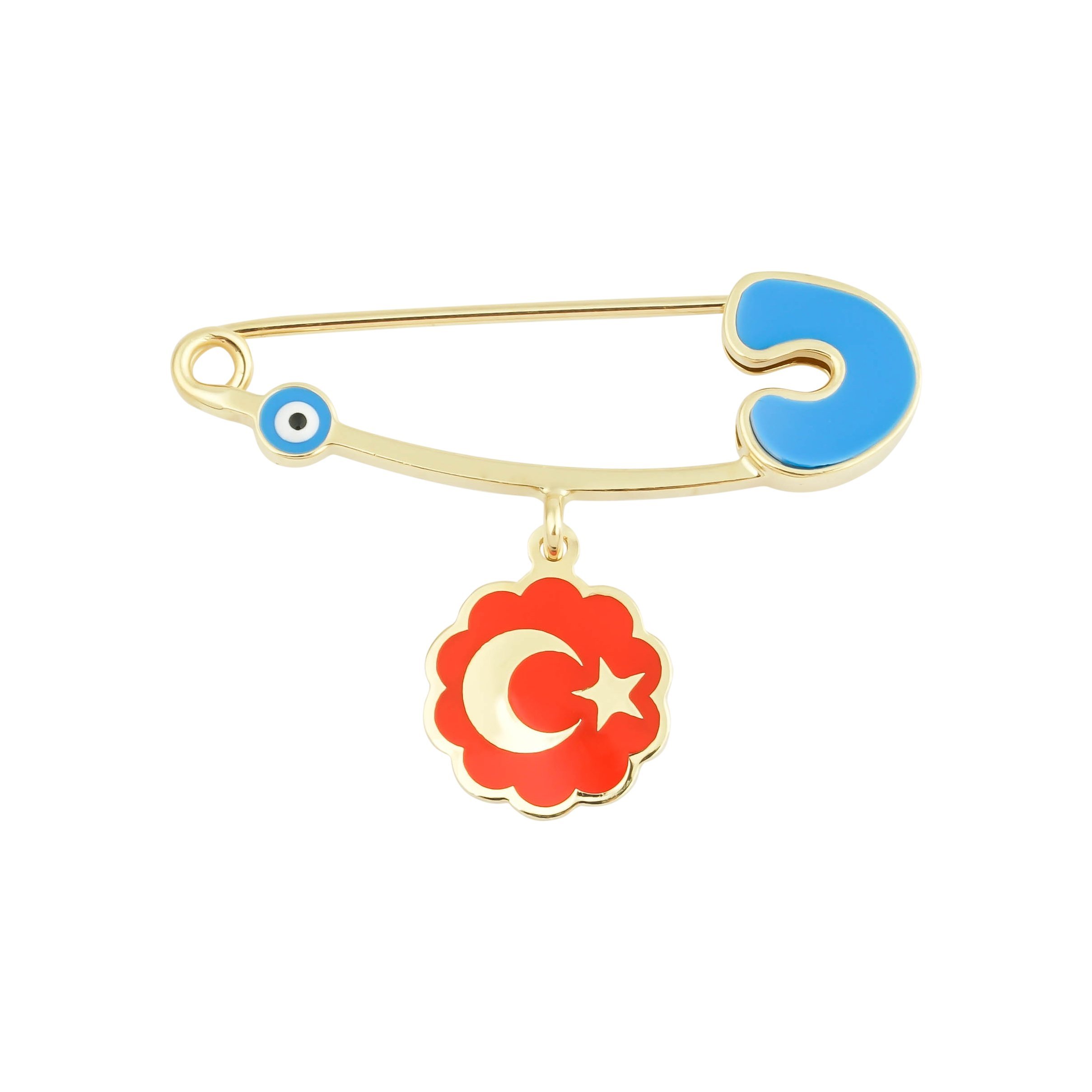 Türk Bayrağı Bebek İğnesi