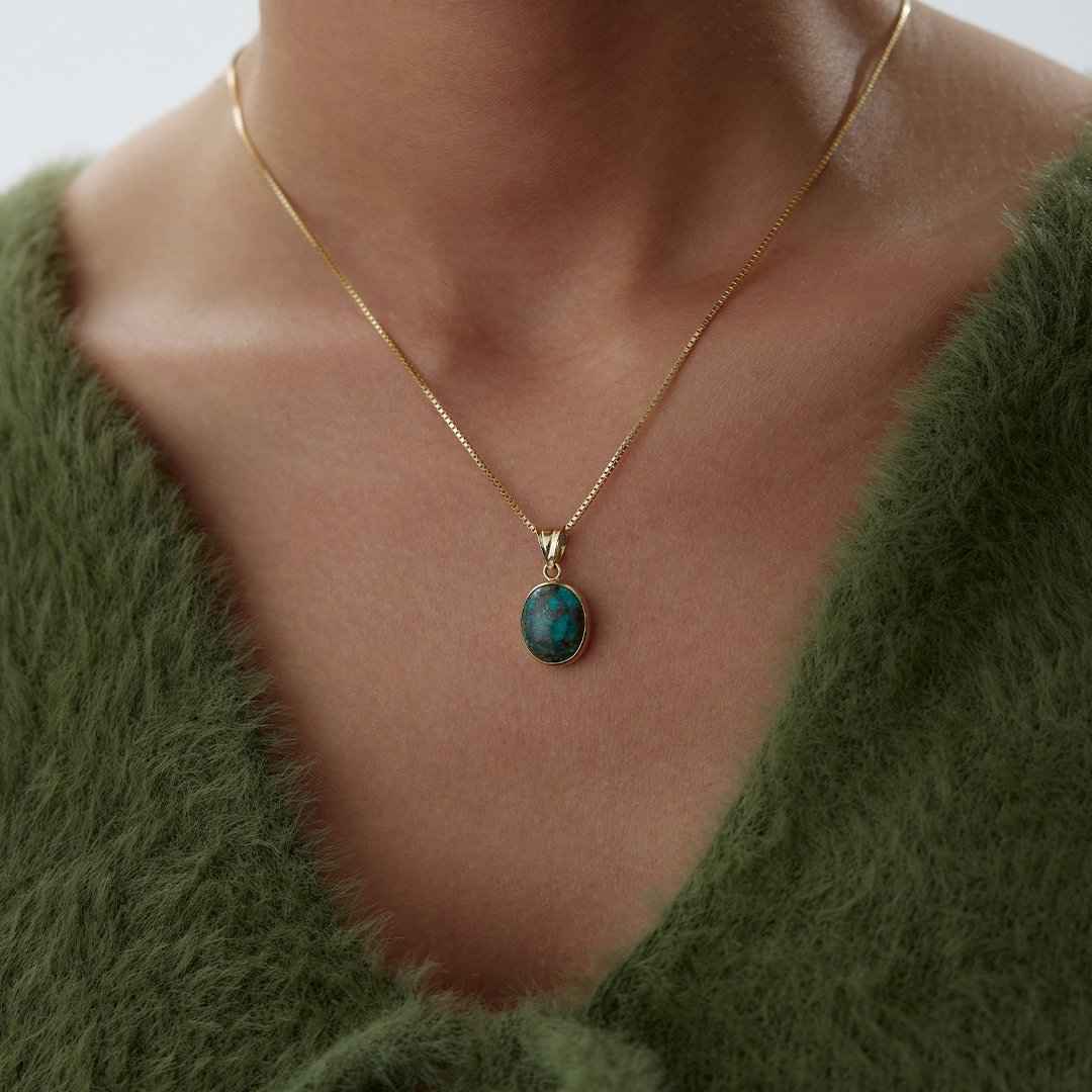 Dark Green Vintage Kolye