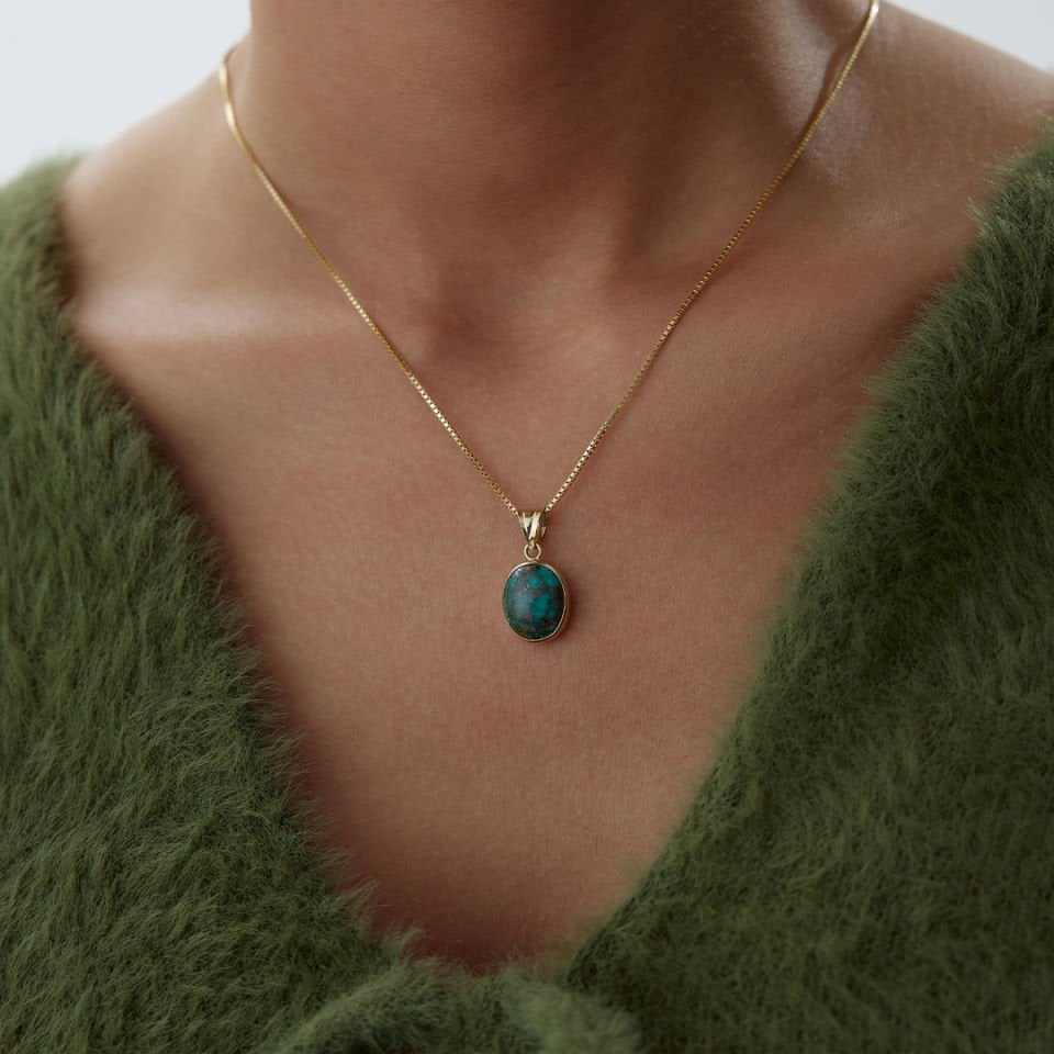 Dark Green Vintage Kolye
