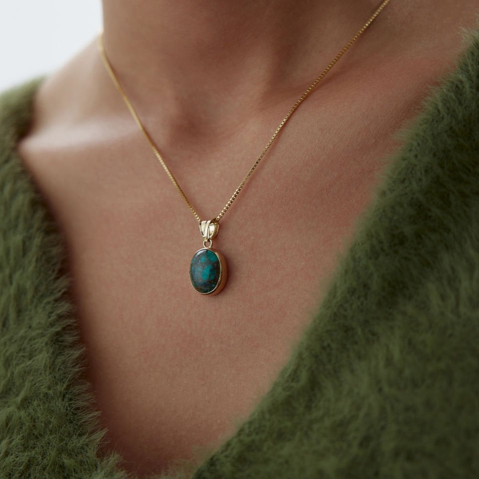 Dark Green Vintage Kolye