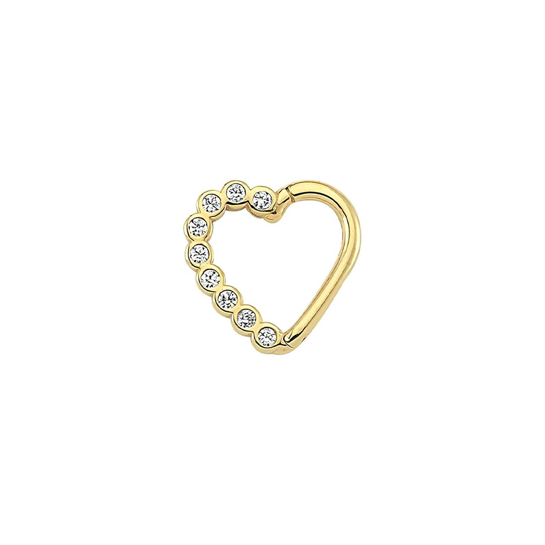 Taşlı Kalp Helix Piercing