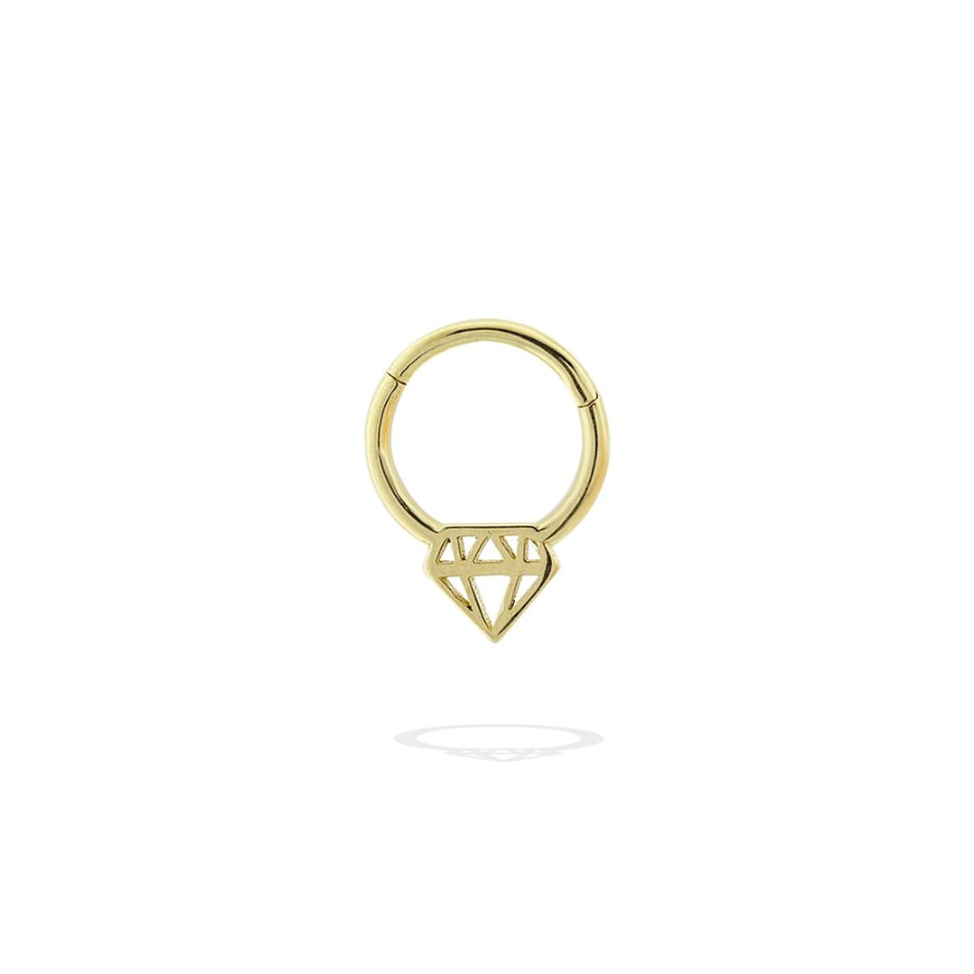 Elmas Motifli Helix Piercing