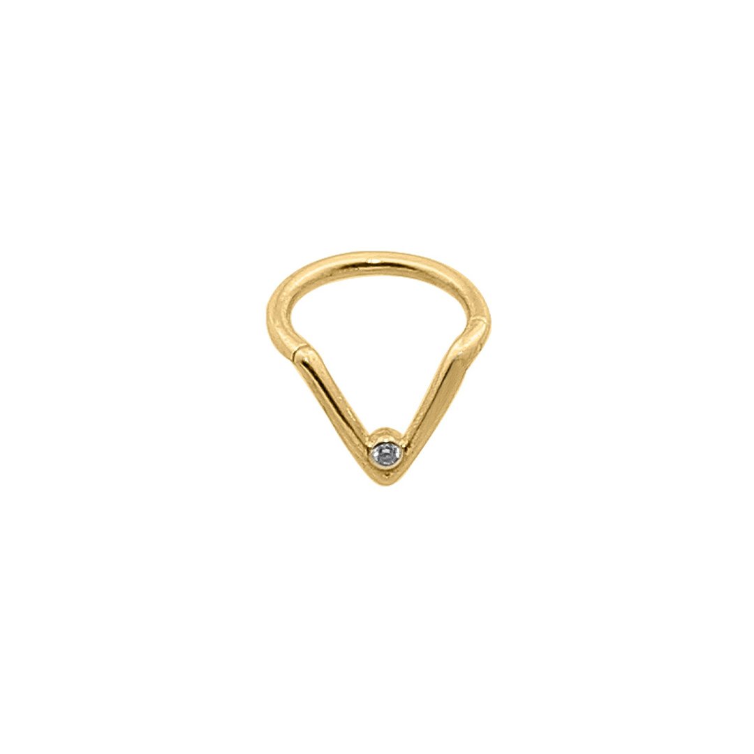 Taşlı V Helix Piercing